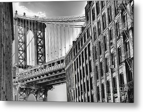 Manhattan Bridge Metal Print featuring the photograph DUMBO No.3 - A Brooklyn Impression by Steve Ember