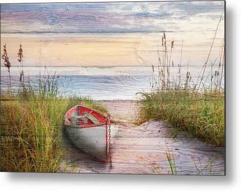 Boats Metal Print featuring the photograph Dune Colors in Wood Textures by Debra and Dave Vanderlaan