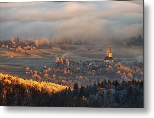 Winter Metal Print featuring the photograph Early Winter Morning by Ales Komovec