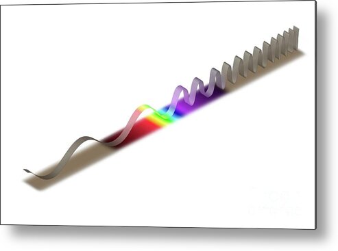 Electromagnetic Spectrum Metal Print featuring the photograph Electromagnetic Spectrum by Tim Brown/science Photo Library