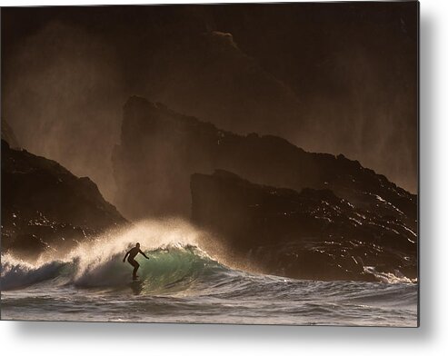 Surfer Metal Print featuring the photograph Esteiro by Bego Amare