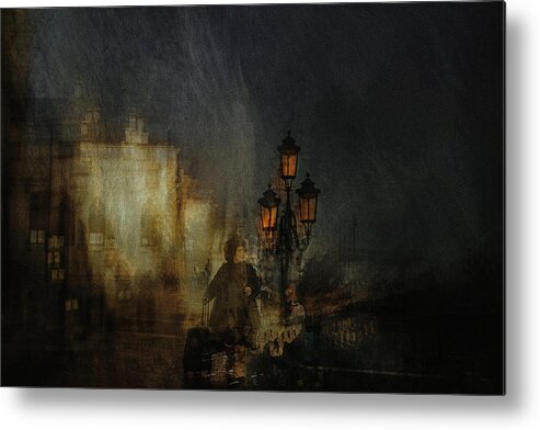 Streetphoto Metal Print featuring the photograph Evening In Venice by Damijan Sedev?i?