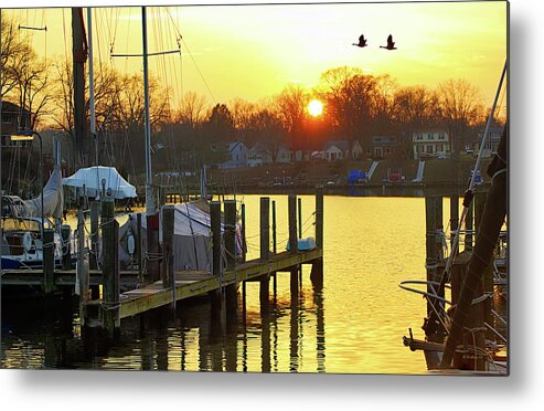 2d Metal Print featuring the photograph Evening Light Bidding Goodnight by Brian Wallace