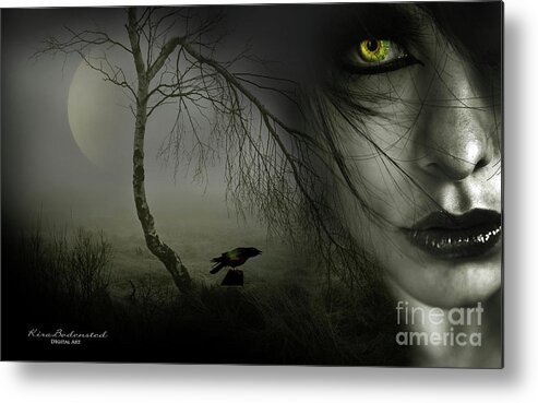 Woman Metal Print featuring the photograph Eyes in the Night by Kira Bodensted