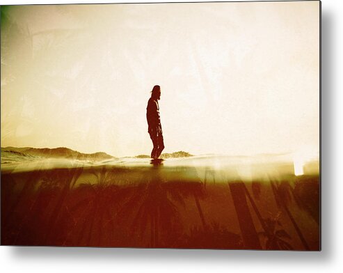 Surfing Metal Print featuring the photograph Face The Sun 2 by Nik West