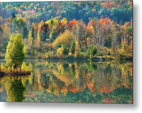Fall Trees Metal Print featuring the photograph Fall Kaleidoscope by Christina Rollo