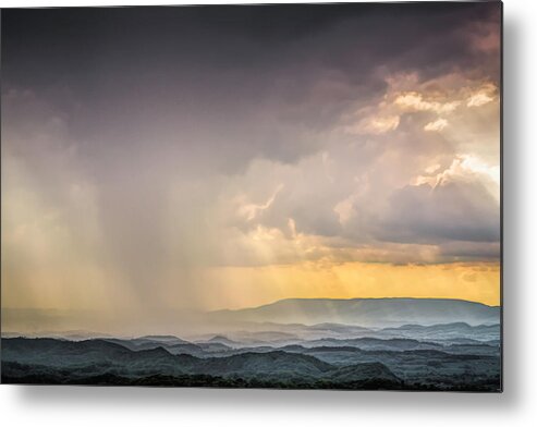 Weather Metal Print featuring the photograph Falling Water by Jim Love