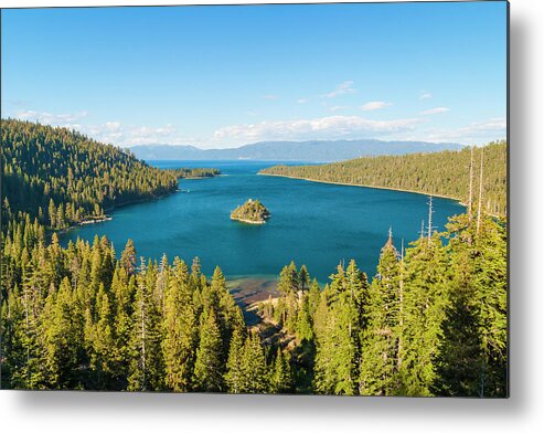 Tranquility Metal Print featuring the photograph Fannette Island In Emerald Bay, Lake by Stuart Dee