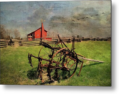  Metal Print featuring the photograph Farming in the 1880s by Jack Wilson