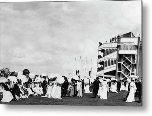 Ascot Racecourse Metal Print featuring the photograph Fashions At Ascot by Hulton Archive