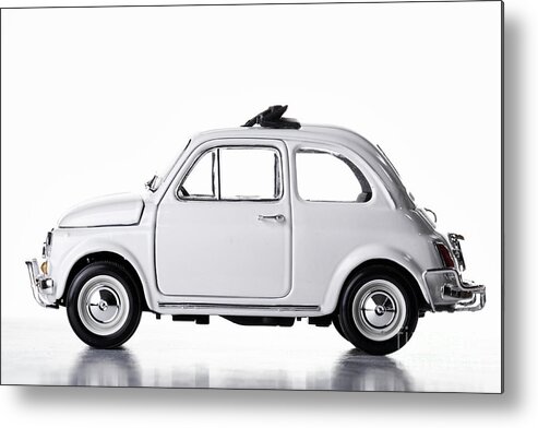 Figurine Metal Print featuring the photograph Fiat 500l Model by Simonbradfield