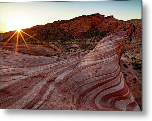 Fire Wave Metal Print featuring the photograph Fire Wave Sunrise by James Marvin Phelps