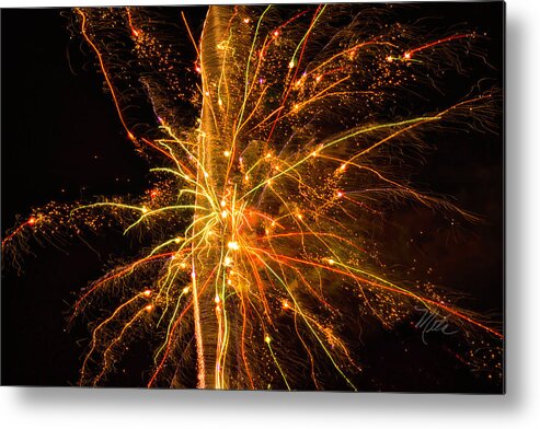 Fireworks Metal Print featuring the photograph Fireworks Neuron Explosion by Meta Gatschenberger