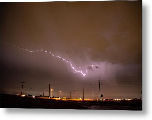 Nebraskasc Metal Print featuring the photograph First Lightning Captures of 2019 004 by Dale Kaminski