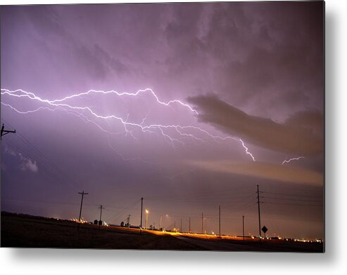 Nebraskasc Metal Print featuring the photograph First Lightning Captures of 2019 007 by Dale Kaminski