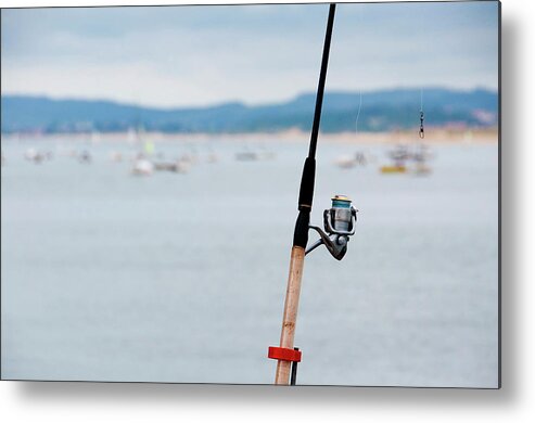 Outdoors Metal Print featuring the photograph Fishing Rod by Sebastian Condrea