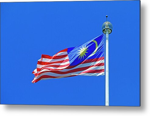Pole Metal Print featuring the photograph Flag On A Pole by Murat Taner