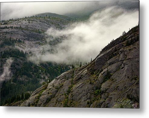 Skyline Metal Print featuring the photograph Foggy Mountains by Silvia Marcoschamer