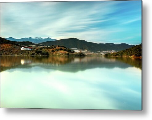 Folia Metal Print featuring the photograph Folia lake by Elias Pentikis