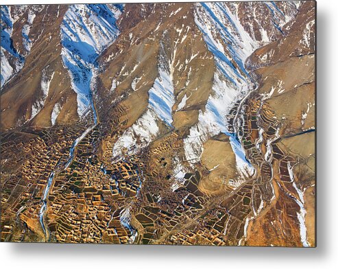 Aerial Photography Metal Print featuring the photograph Foothill Settlements by SR Green