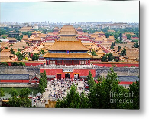 City Metal Print featuring the photograph Forbidden city by Iryna Liveoak