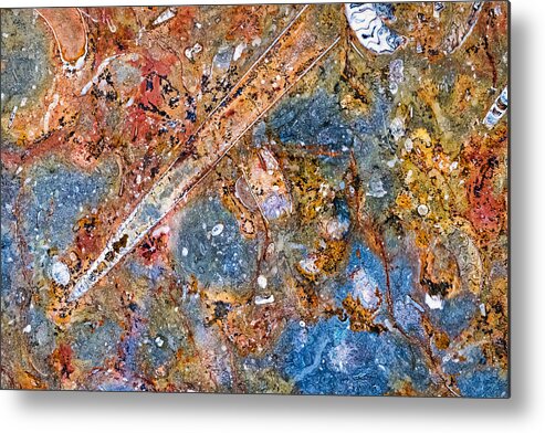 Morocco Metal Print featuring the photograph Fossil Abstract - Morocco by Stuart Litoff