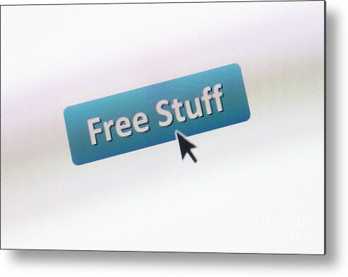 Concept Metal Print featuring the photograph Free Offers by Daniel Sambraus/science Photo Library