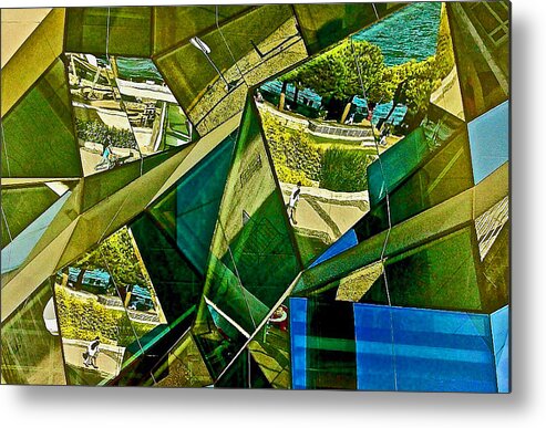Reflection Metal Print featuring the photograph Geometric Reflections by Michael Cinnamond