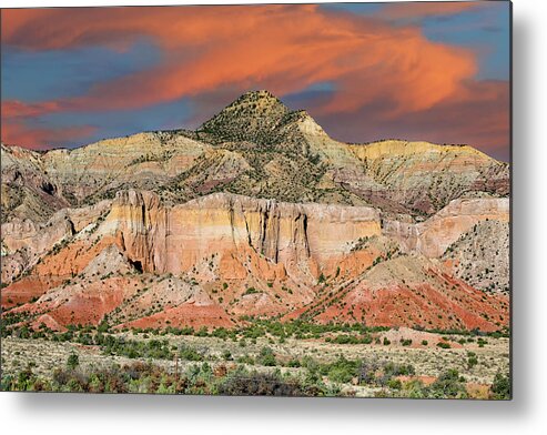 Ghost Ranch Metal Print featuring the photograph Ghost Ranch Mountain Pastels by Kathleen Bishop