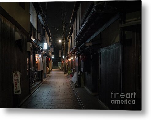 Travel Metal Print featuring the photograph Gion Street, Kyoto Japan by Perry Rodriguez