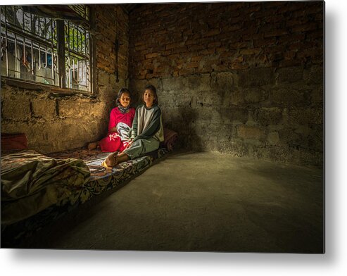 Kathmandu
Girls Metal Print featuring the photograph Girls Room by Doron Margulies