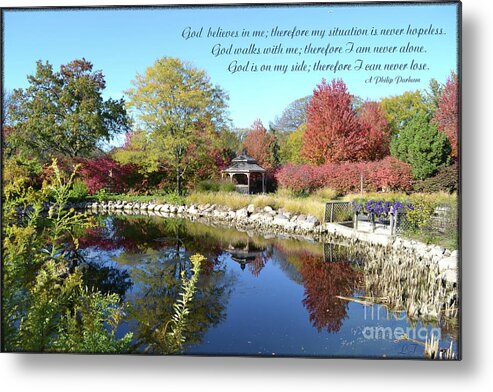  Metal Print featuring the mixed media God believes in me by Lori Tondini