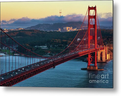 San Francisco Metal Print featuring the photograph Golden Gate Bridge From Marin Headlands by Doug Sturgess