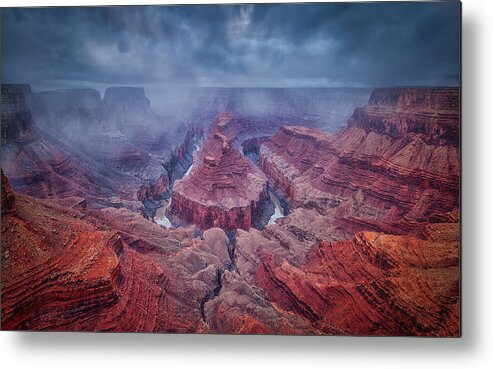 Grand Metal Print featuring the photograph Grand Canyon In Monsoon Season by Michael Zheng