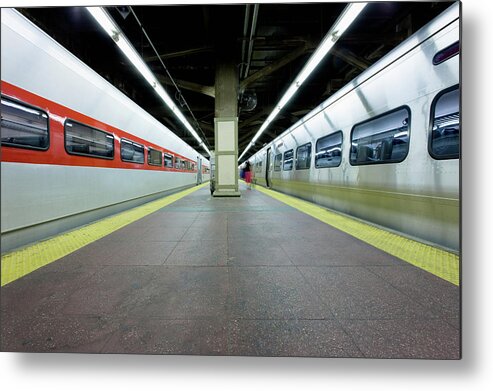 Passenger Train Metal Print featuring the photograph Grand Central Station Train Platform by Mlenny