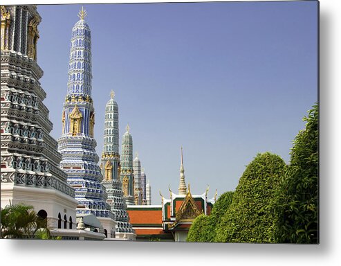 Art Metal Print featuring the photograph Grand Palace In Bankok, Thailand by Georgeclerk