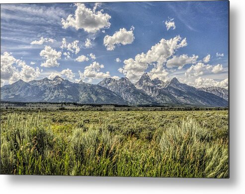 Grand Metal Print featuring the photograph Grand Teton and Wyoming Skies by Chance Kafka
