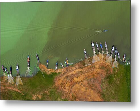 Green Metal Print featuring the photograph Green River by ?o T?n Pht