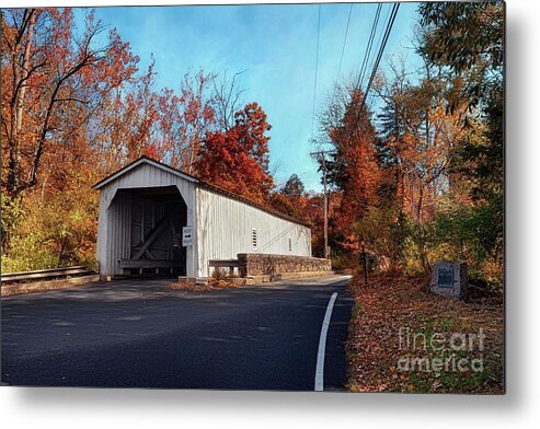 Covered Metal Print featuring the photograph Green Sergeant's Covered Bridge by Mark Miller