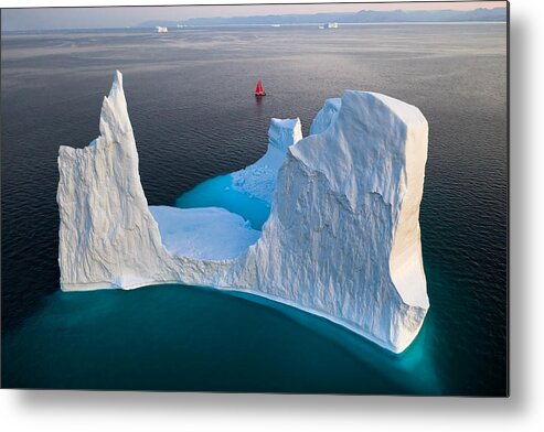 Drone Metal Print featuring the photograph Greenland by Gerald Macua