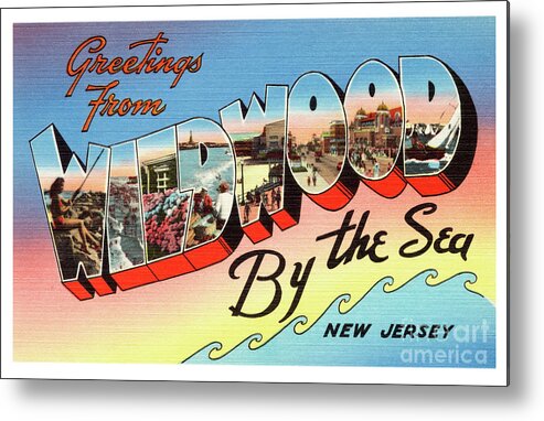 Lbi Metal Print featuring the photograph Wildwood Greetings - Version 2 by Mark Miller