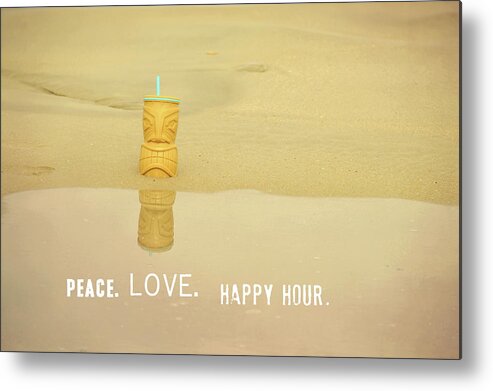 Banks Metal Print featuring the photograph HAPPY HOUR quote by JAMART Photography
