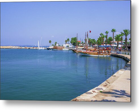 Turkish Riviera Metal Print featuring the photograph Harbor of Side by Sun Travels