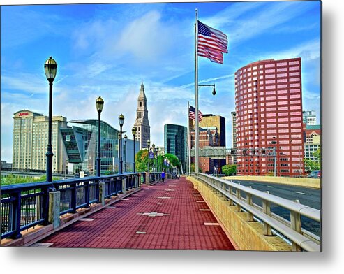 Hartford Metal Print featuring the photograph Hartford on the Horizon by Frozen in Time Fine Art Photography