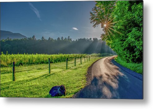 Cades Cove Metal Print featuring the photograph Heavenly Sunlight on A Summer Day by Marcy Wielfaert