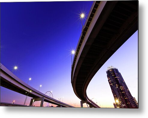 Apartment Metal Print featuring the photograph Highway At Night, Koto Ward, Tokyo by Cityscape/a.collectionrf