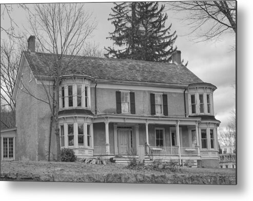 Waterloo Village Metal Print featuring the photograph Historic Mansion With Towers - Waterloo Village by Christopher Lotito