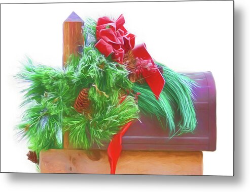 Holiday Mail Metal Print featuring the photograph Holiday Mail by Nikolyn McDonald