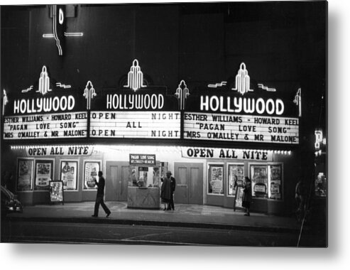 1950-1959 Metal Print featuring the photograph Hollywood Cinema by Kurt Hutton