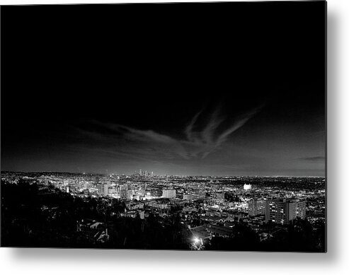 Hollywood From Above Hollywood Bowl Metal Print featuring the photograph Hollywood from the Hills by Richard Lund